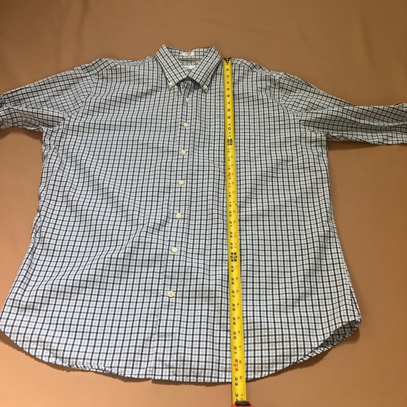 Peter Millar Mens Blue Plaid Button Down Shirt XL Cotton Golf Office Preppy - Picture 9 of 12